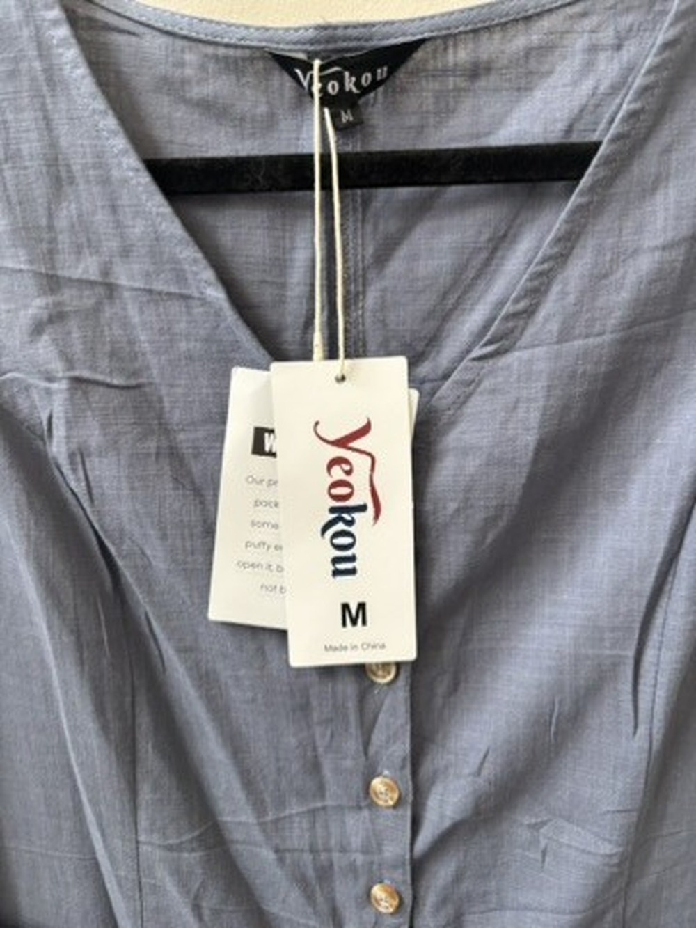 Cotton Linen Chambray Sleeveless Wide Leg Jumpsuit Size Medium - Picture 5 of 7